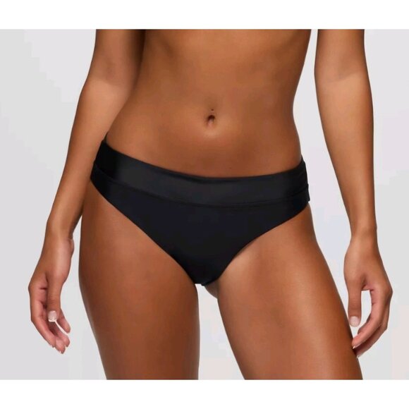 PrAna Womens Size X Large Black Summer Wave Bikini Swim Beachy Bottom NWT - Picture 1 of 5
